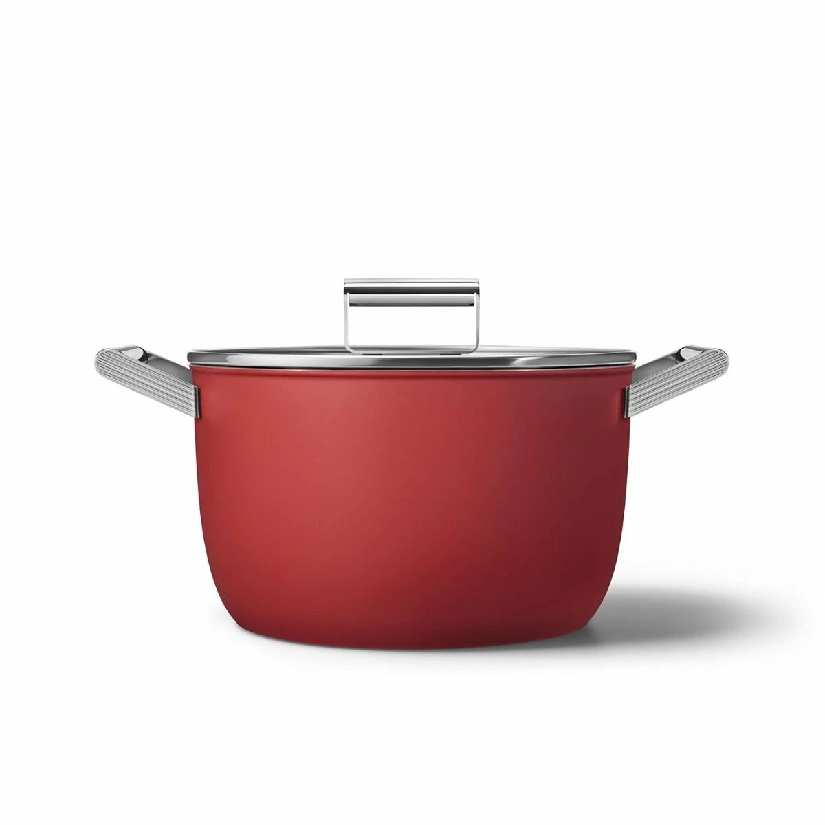 SMEG 8 Qt. Nonstick Casserole Dish With Lid | Red 3 SMEG 8 Qt. Nonstick Casserole Dish With Lid | Red
