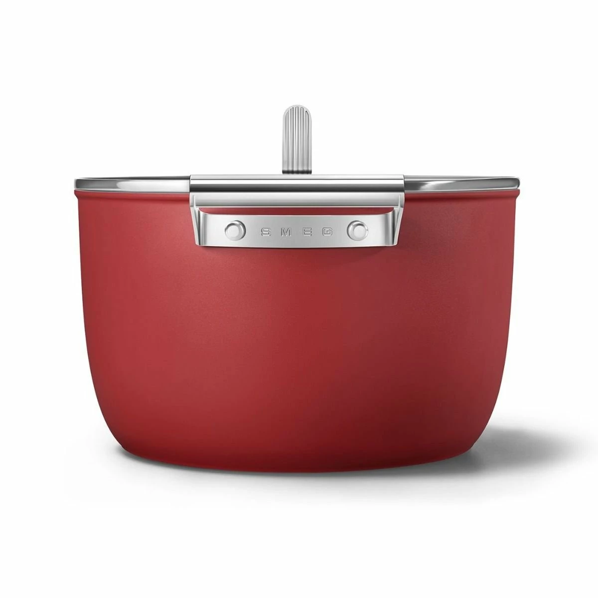 SMEG 8 Qt. Nonstick Casserole Dish With Lid | Red 5 SMEG 8 Qt. Nonstick Casserole Dish With Lid | Red - Image 3