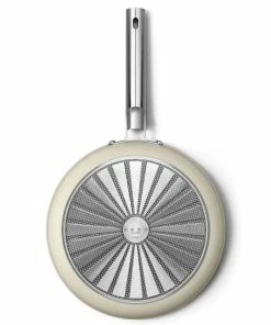 SMEG 12" Nonstick Fry Pan | Cream -Cookware Sets Shop ckff3001crm 6
