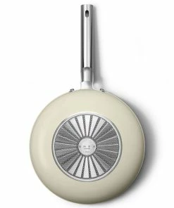 SMEG 12" Nonstick Wok | Cream -Cookware Sets Shop ckfw3001crm 6