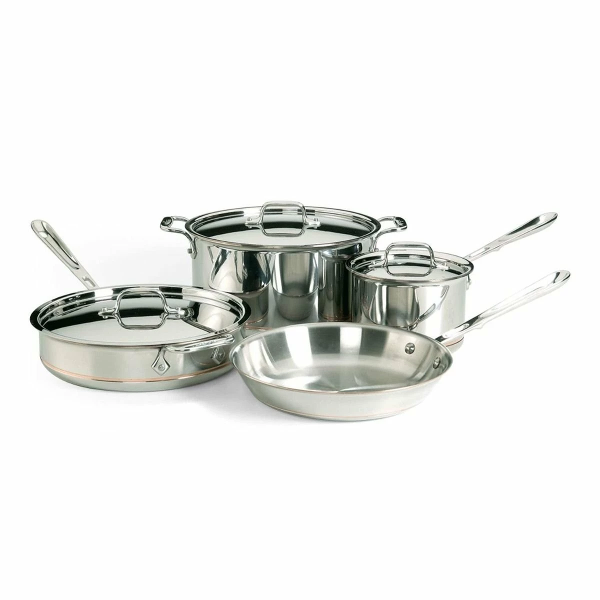 All-Clad Copper Core 5-Ply Bonded Stainless Steel Cookware Set | 7-Piece 3 All-Clad Copper Core 5-Ply Bonded Stainless Steel Cookware Set | 7-Piece