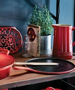 Le Creuset 10.75" Crepe Pan With Wooden Crepe Spreader | Cerise/Cherry Red -Cookware Sets Shop crepe1 1