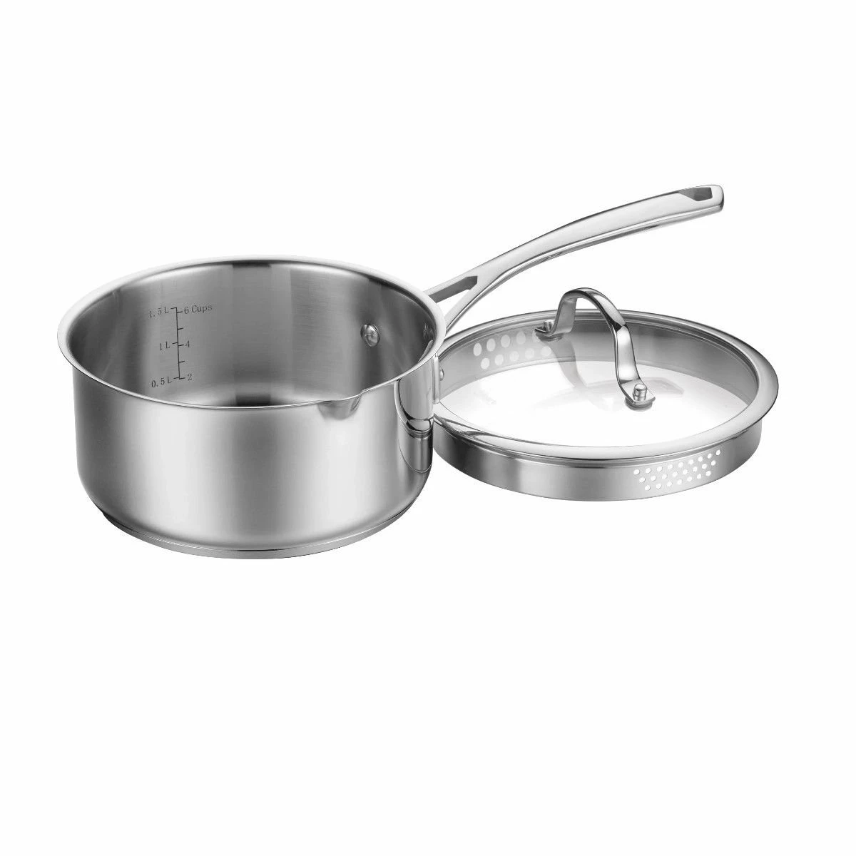 Cuisinart Forever Stainless Pour Saucepan With Straining Cover | 2 Qt. 3 Cuisinart Forever Stainless Pour Saucepan With Straining Cover | 2 Qt.