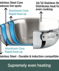 All-Clad D5 Brushed Stainless Steel Skillet | 12" -Cookware Sets Shop d51 9