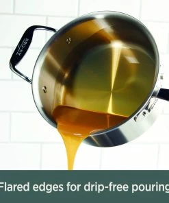All-Clad D5 Brushed Stainless Steel Saucepan & Lid | 4 Qt. -Cookware Sets Shop d54 5