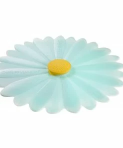 Charles Viancin Silicone Lid | 11" Daisy (Aqua With White)