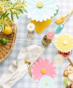 Charles Viancin Silicone Lid | 8" Daisy (Pink With White) -Cookware Sets Shop daisy life 5 1