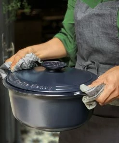Emile Henry 7.5-Quart Sublime Stewpot | Indigo -Cookware Sets Shop eh 47x0 life sublime cocotte dutchoven carrying 24a2361 v