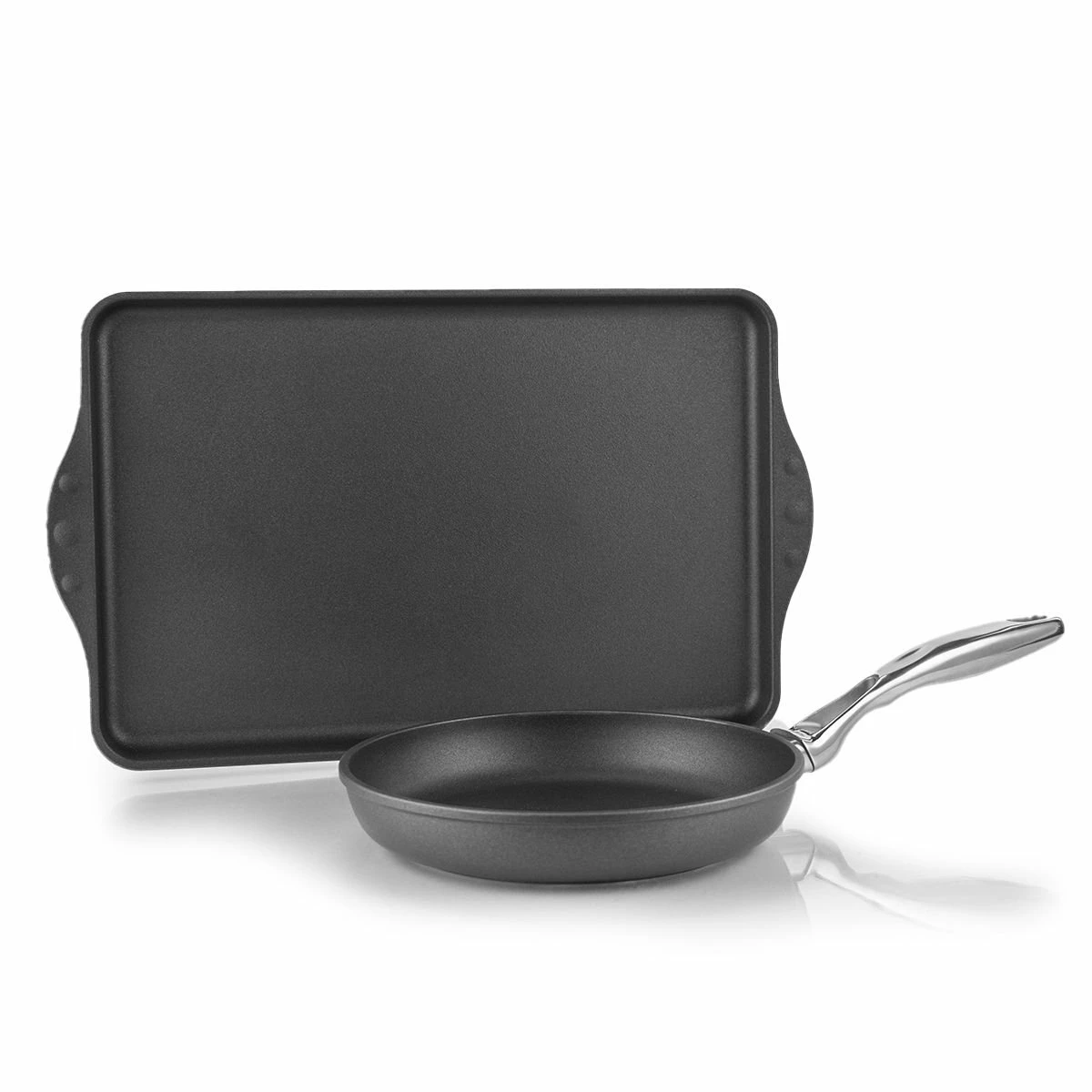 Swiss Diamond HD 9.5" Fry Pan With Griddle Set 3 Swiss Diamond HD 9.5" Fry Pan With Griddle Set