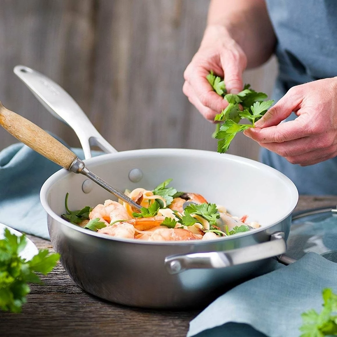 GreenPan Venice Pro Evershine 3.6-Quart Chef's Pan With Lid 4 GreenPan Venice Pro Evershine 3.6-Quart Chef's Pan With Lid - Image 2