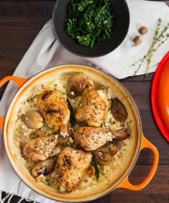 Le Creuset 2.25 Qt. Signature Enameled Cast Iron Braiser With Stainless Steel Knob | Flame Orange 13 Le Creuset 2.25 Qt. Signature Enameled Cast Iron Braiser With Stainless Steel Knob | Flame Orange -Cookware Sets Shop flamelife1 1