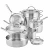 KitchenAid Non-Electrics KitchenAid Stainless Steel 3-Ply Cookware Set | 11-Piece 2 KitchenAid Non-Electrics KitchenAid Stainless Steel 3-Ply Cookware Set | 11-Piece -Cookware Sets Shop full set 1