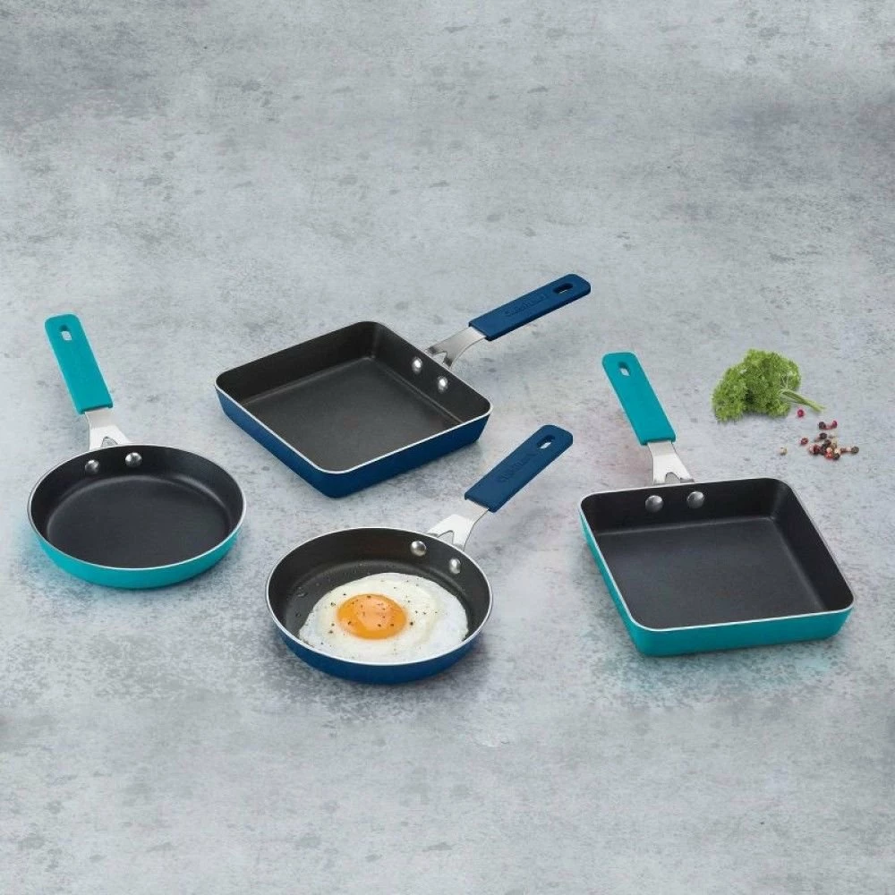 Cuisinart Mini 5.5" Nonstick Square Fry Pan | Turquoise 6 Cuisinart Mini 5.5" Nonstick Square Fry Pan | Turquoise - Image 4