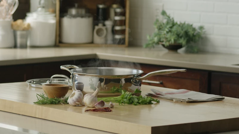 Heritage Steel Cookware Stainless Steel Deep Saute Pan With Cover | 4 Qt. 8 Heritage Steel Cookware Stainless Steel Deep Saute Pan With Cover | 4 Qt. - Image 6