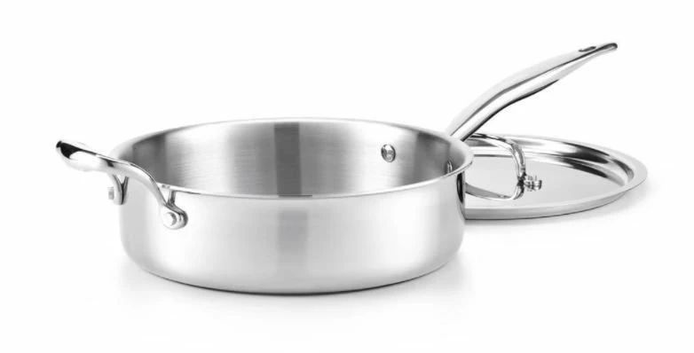 Heritage Steel Cookware Stainless Steel Deep Saute Pan With Cover | 4 Qt. 5 Heritage Steel Cookware Stainless Steel Deep Saute Pan With Cover | 4 Qt. - Image 3