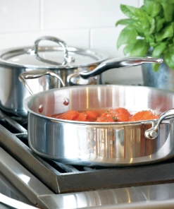 Heritage Steel Cookware Stainless Steel Sauteuse With Lid | 4 Qt.