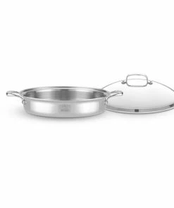 Heritage Steel Cookware Stainless Steel Sauteuse With Lid | 5 Qt.