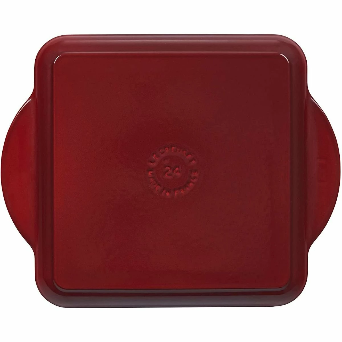Le Creuset 9.5" Square Signature Enameled Cast Iron Griddle Pan | Cerise/Cherry Red 4 Le Creuset 9.5" Square Signature Enameled Cast Iron Griddle Pan | Cerise/Cherry Red - Image 2