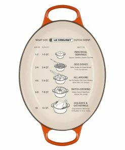 Le Creuset 9.5 Qt. Oval Signature Dutch Oven With Stainless Steel Knob | Flame Orange 12 Le Creuset 9.5 Qt. Oval Signature Dutch Oven With Stainless Steel Knob | Flame Orange -Cookware Sets Shop lc oval oven guide 21