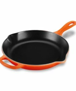Le Creuset 10-Piece Signature Cookware Set With Stainless Steel Knobs | Flame Orange -Cookware Sets Shop le creuset cookware cast iron skillet 10 inches flame orange ls2024 262 1