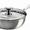 Le Creuset 3.5 Qt. Tri-Ply Stainless Steel Saucier Pan With Lid & Helper Handle 2 Le Creuset 3.5 Qt. Tri-Ply Stainless Steel Saucier Pan With Lid & Helper Handle -Cookware Sets Shop lecreu stainless saucier 3.5qt ssp6100 24 compressed