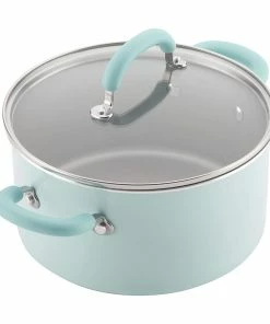 Rachael Ray 13-Piece Enameled Cookware Set | Light Blue Shimmer 20 Rachael Ray 13-Piece Enameled Cookware Set | Light Blue Shimmer -Cookware Sets Shop lightbluecook6