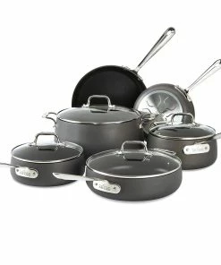 All-Clad HA1 Hard Anodized Nonstick Cookware Set | 10-Piece