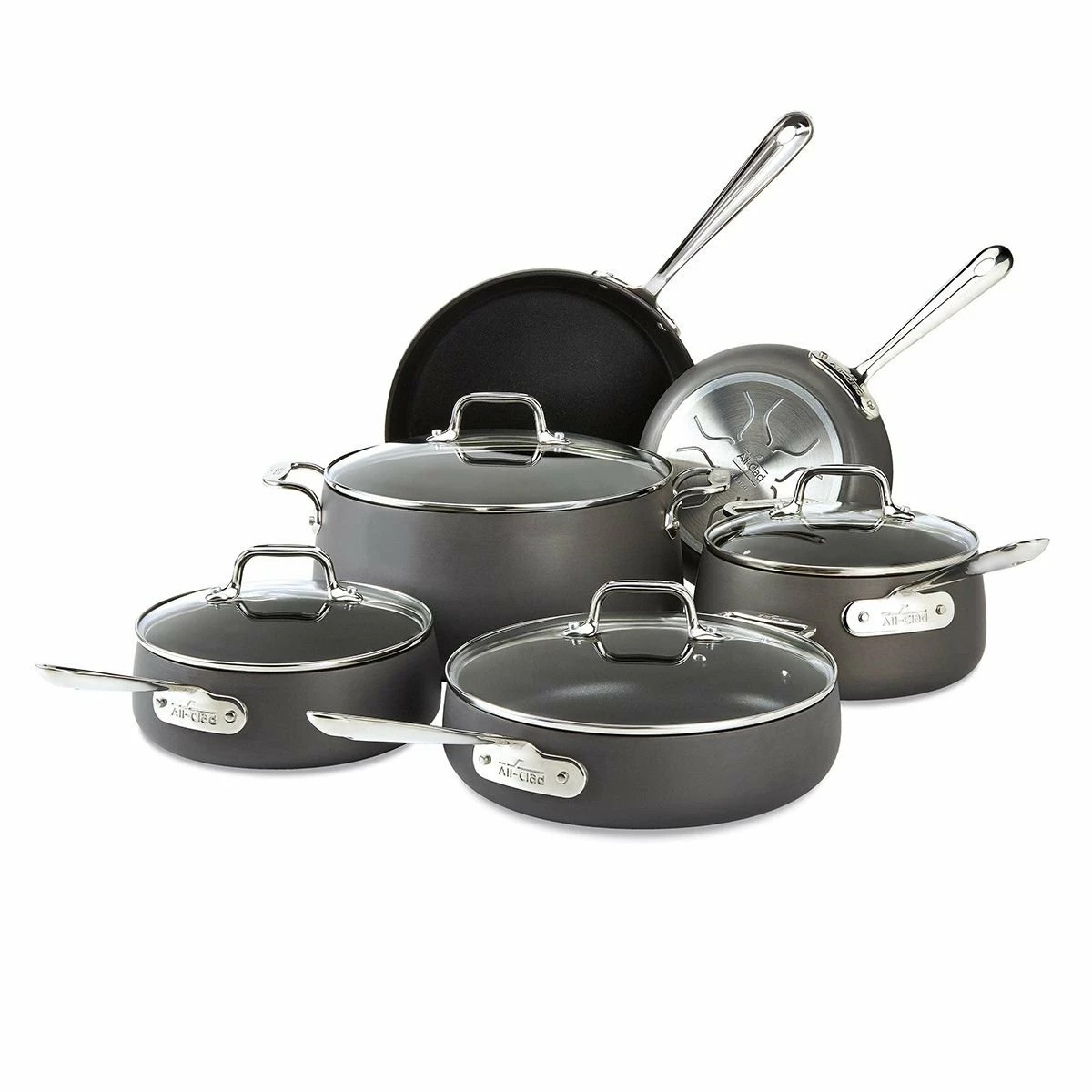All-Clad HA1 Hard Anodized Nonstick Cookware Set | 10-Piece 3 All-Clad HA1 Hard Anodized Nonstick Cookware Set | 10-Piece