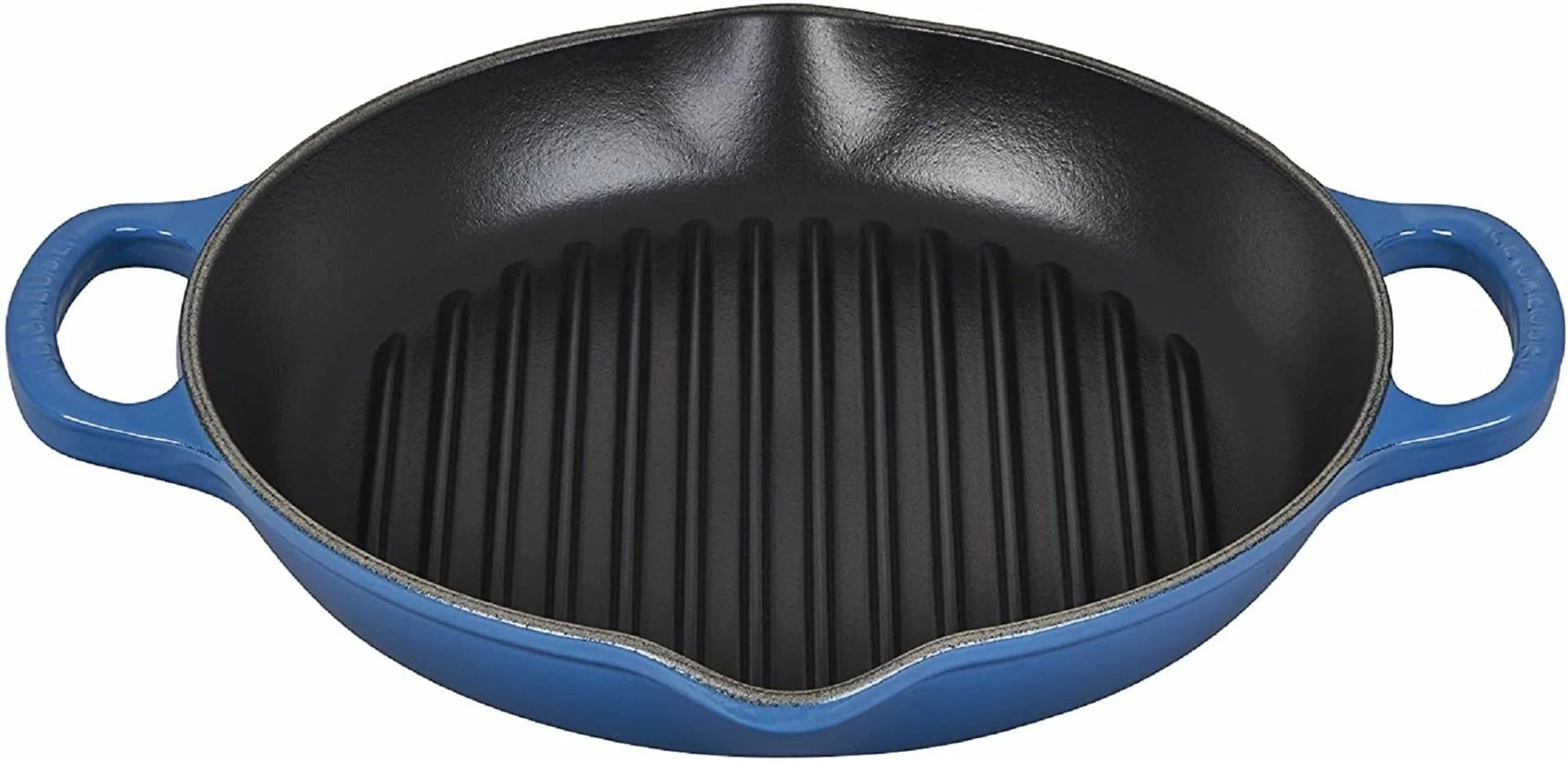 Le Creuset 9.75" Deep Round Signature Grill Pan | Marseille Blue 3 Le Creuset 9.75" Deep Round Signature Grill Pan | Marseille Blue