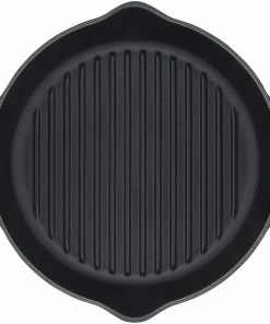 Le Creuset 9.75" Deep Round Signature Grill Pan | Marseille Blue 7 Le Creuset 9.75" Deep Round Signature Grill Pan | Marseille Blue -Cookware Sets Shop ls2020 2559 top view