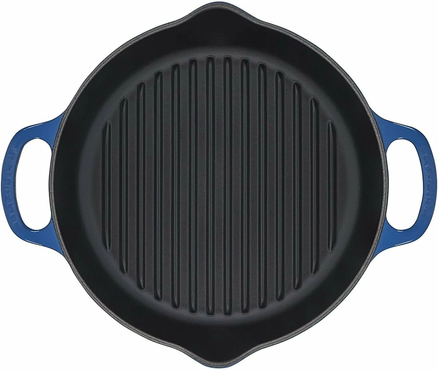Le Creuset 9.75" Deep Round Signature Grill Pan | Marseille Blue 5 Le Creuset 9.75" Deep Round Signature Grill Pan | Marseille Blue - Image 3