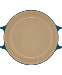 Le Creuset 5.5 Qt. Round Signature Cast Iron Dutch Oven With Stainless Steel Knob | Deep Teal -Cookware Sets Shop ls2501 267dss 4