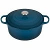 Le Creuset 7.25 Qt. Round Signature Dutch Oven With Stainless Steel Knob | Deep Teal -Cookware Sets Shop ls2501 287dss