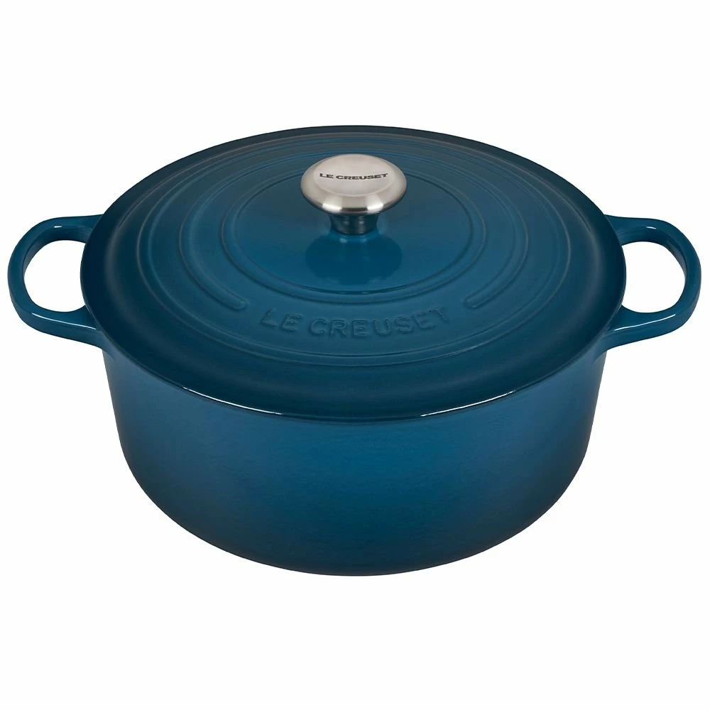 Le Creuset 7.25 Qt. Round Signature Dutch Oven With Stainless Steel Knob | Deep Teal 3 Le Creuset 7.25 Qt. Round Signature Dutch Oven With Stainless Steel Knob | Deep Teal