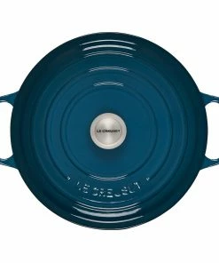 Le Creuset 7.25 Qt. Round Signature Dutch Oven With Stainless Steel Knob | Deep Teal 10 Le Creuset 7.25 Qt. Round Signature Dutch Oven With Stainless Steel Knob | Deep Teal -Cookware Sets Shop ls2501 287dss 3