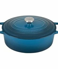 Le Creuset 6.75 Qt. Oval Signature Dutch Oven With Stainless Steel Knob | Deep Teal