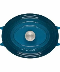 Le Creuset 6.75 Qt. Oval Signature Dutch Oven With Stainless Steel Knob | Deep Teal 8 Le Creuset 6.75 Qt. Oval Signature Dutch Oven With Stainless Steel Knob | Deep Teal -Cookware Sets Shop ls2502 317dss 3