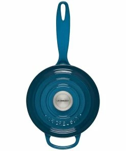 Le Creuset 1.75 Qt. Signature Enameled Cast Iron Saucepan With Stainless Steel Knob | Deep Teal -Cookware Sets Shop ls2518 167dss 3