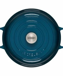 Le Creuset 3.5 Qt. Signature Braiser With Stainless Steel Knob | Deep Teal -Cookware Sets Shop ls2532 307dss 3