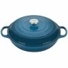 Le Creuset 5 Qt. Signature Braiser With Stainless Steel Knob | Deep Teal -Cookware Sets Shop ls2532 327dss