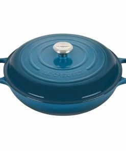 Le Creuset 5 Qt. Signature Braiser With Stainless Steel Knob | Deep Teal