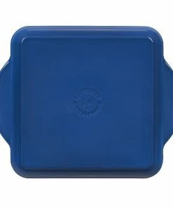 Le Creuset 9.5" Square Signature Enameled Cast Iron Grill Pan | Marseille Blue -Cookware Sets Shop marsgriddle2