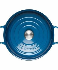 Le Creuset 2.25 Qt. Signature Enameled Cast Iron Braiser With Stainless Steel Knob | Marseille Blue -Cookware Sets Shop marsmain3