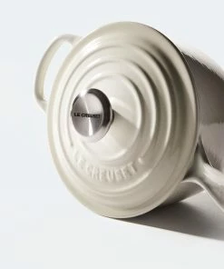 Le Creuset 2.25 Qt. Signature Enameled Cast Iron Saucepan With Stainless Steel Knob | Meringue White -Cookware Sets Shop mer2 1