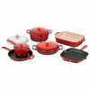 Le Creuset 10-Piece Signature Cookware Set With Stainless Steel Knobs | Cerise/Cherry Red 2 Le Creuset 10-Piece Signature Cookware Set With Stainless Steel Knobs | Cerise/Cherry Red -Cookware Sets Shop ms2110 67ss