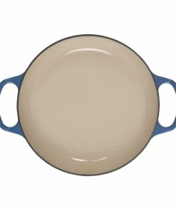 Le Creuset 2.25 Qt. Signature Braiser With Stainless Steel Knob | Noel (Marseille Blue) -Cookware Sets Shop noelbraiser4
