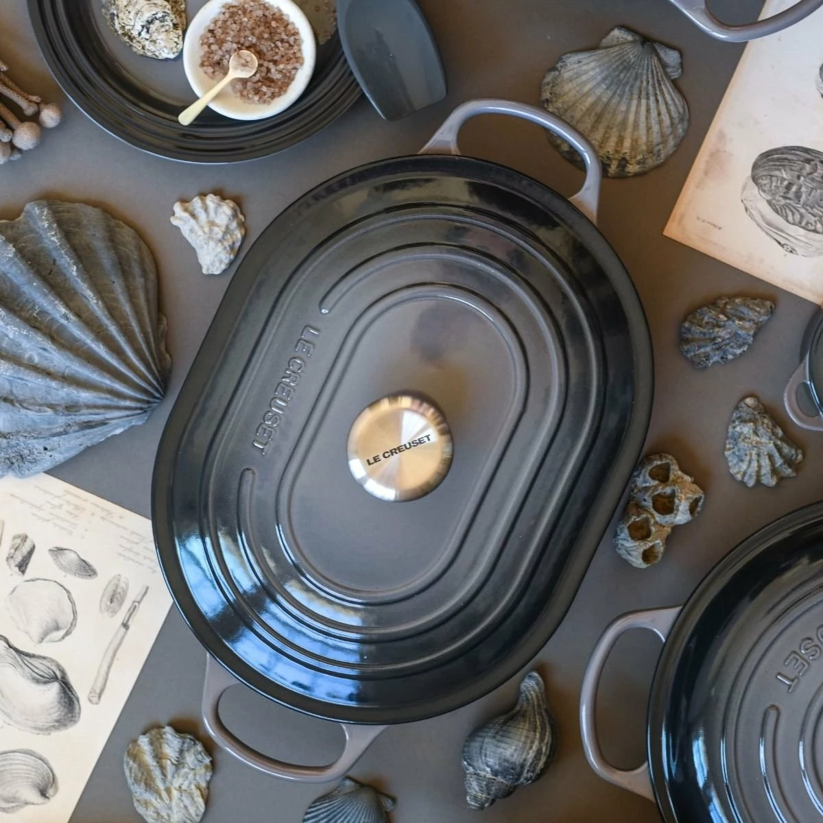 Le Creuset 3.75 Qt. Oval Signature Casserole With Stainless Steel Knob | Oyster Grey 7 Le Creuset 3.75 Qt. Oval Signature Casserole With Stainless Steel Knob | Oyster Grey - Image 5