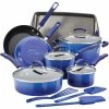 Rachael Ray Blue Gradient 14 Piece Enamel Cookware Set 1 Rachael Ray Blue Gradient 14 Piece Enamel Cookware Set -Cookware Sets Shop rachael ray 14 piece cookware set gradient blue
