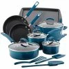 Rachael Ray Marine Blue 14 Piece Enamel Cookware Set 1 Rachael Ray Marine Blue 14 Piece Enamel Cookware Set -Cookware Sets Shop rachael ray 14 piece cookware set marine blue