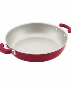 Rachael Ray 8-Piece Enameled Stacking Cookware Set | Red Shimmer 19 Rachael Ray 8-Piece Enameled Stacking Cookware Set | Red Shimmer -Cookware Sets Shop redshim3